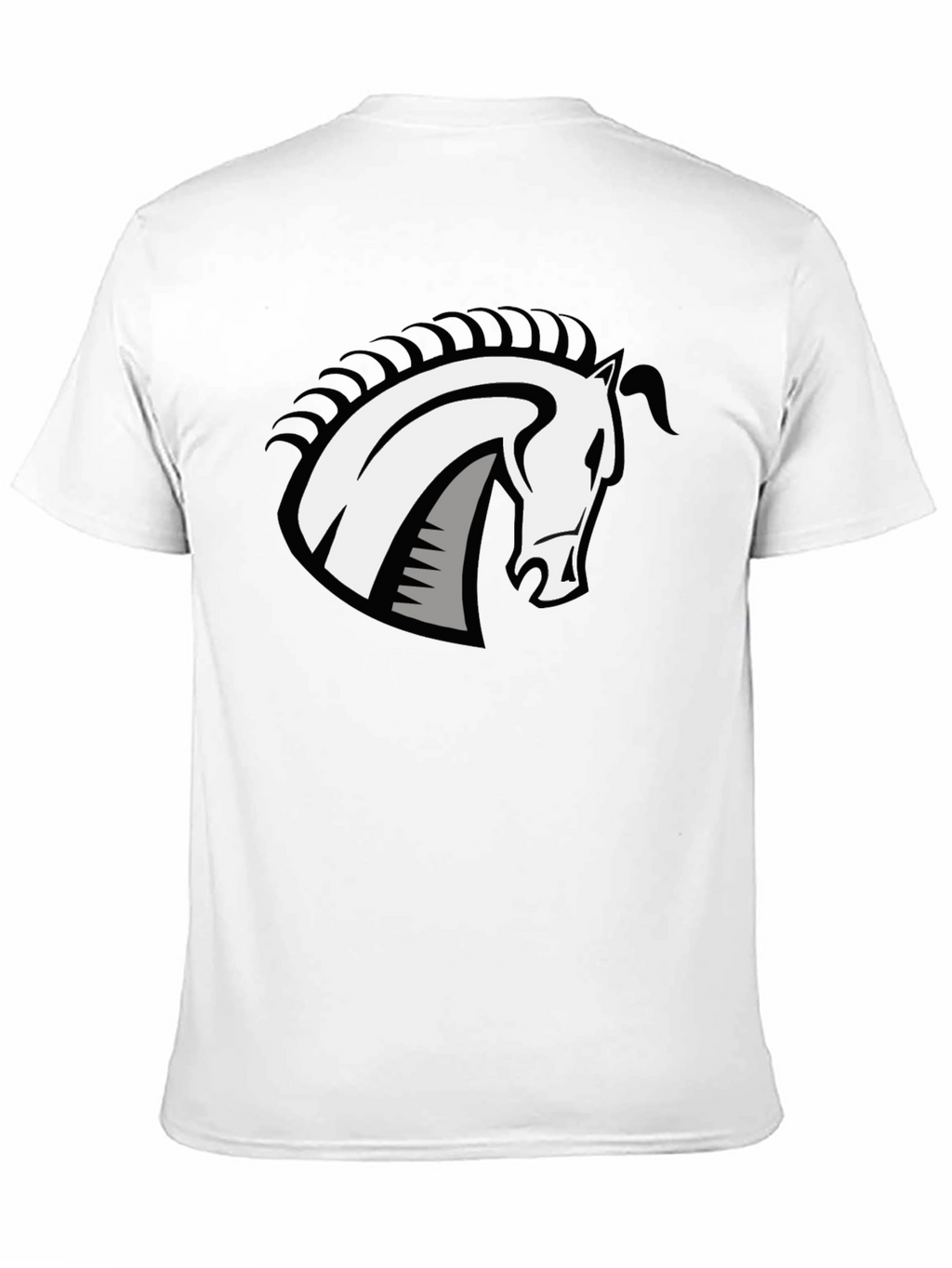 Black T-Shirt with Horse Head Design