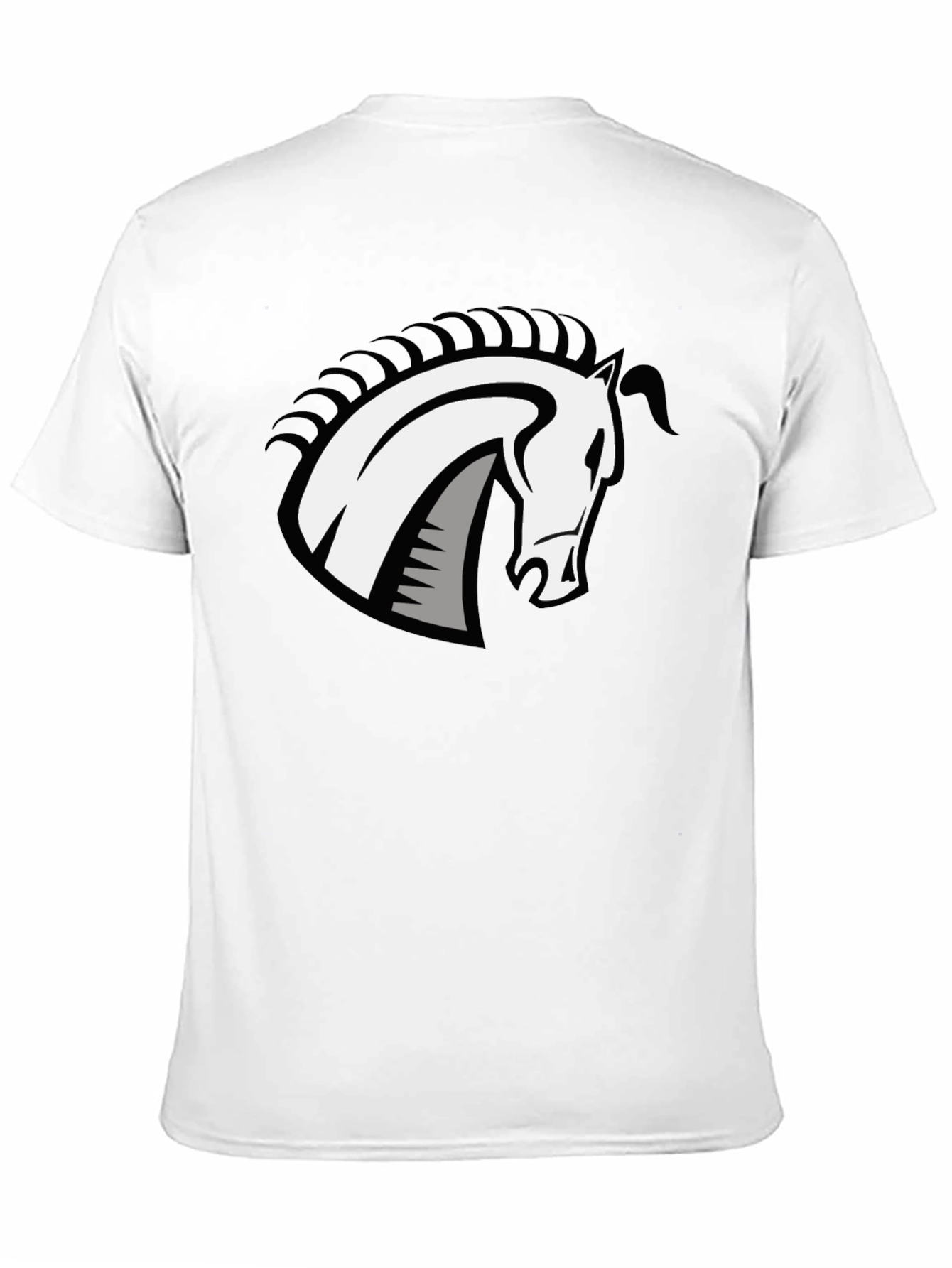 Black T-Shirt with Horse Head Design