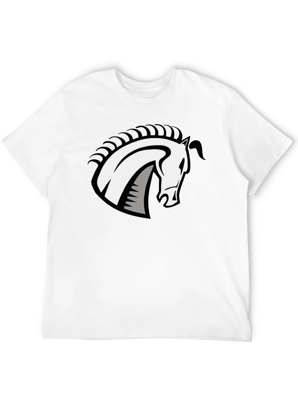 Black T-Shirt with Horse Head Design