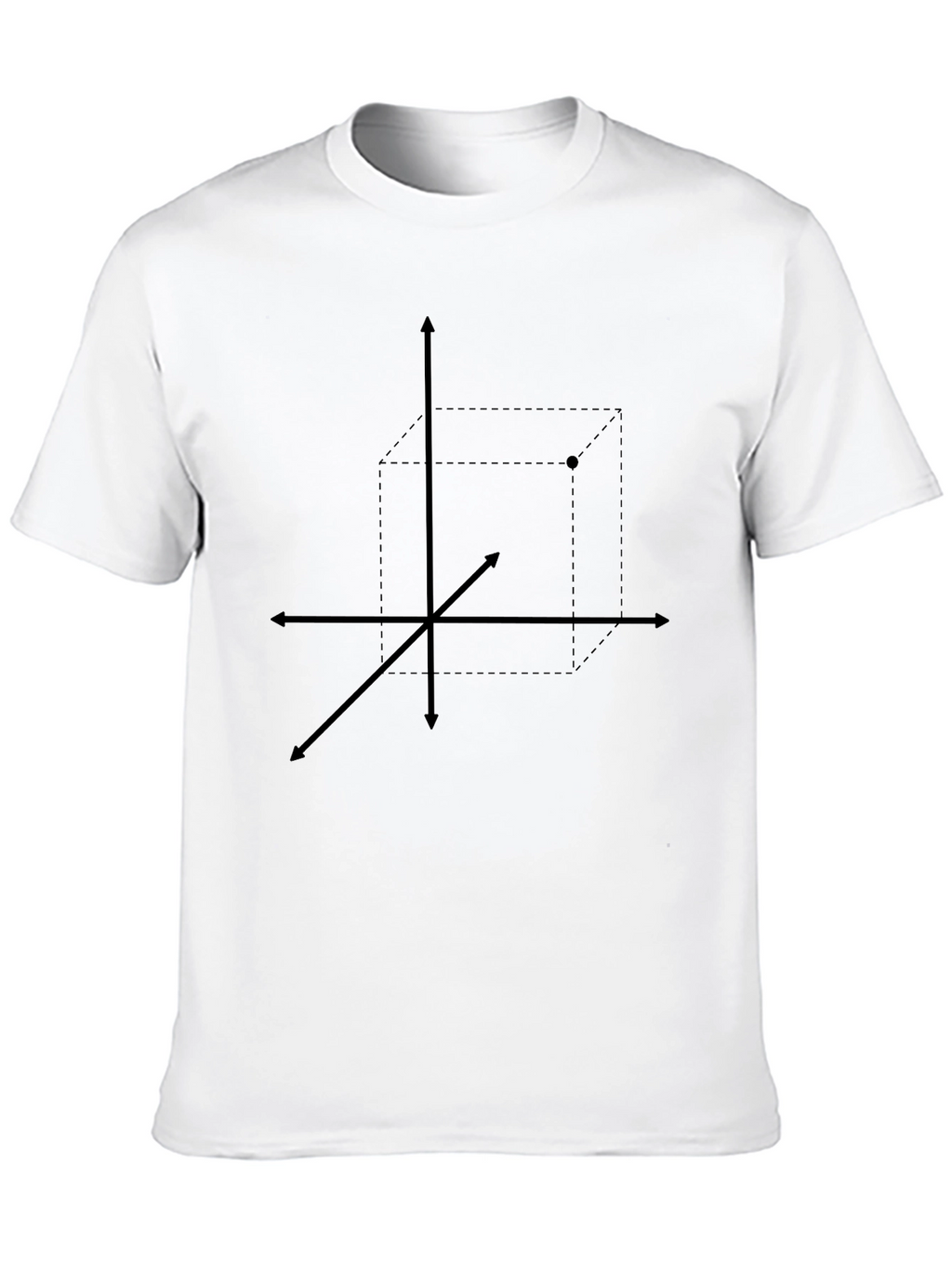 Black T-Shirt with 3D Cube Design
