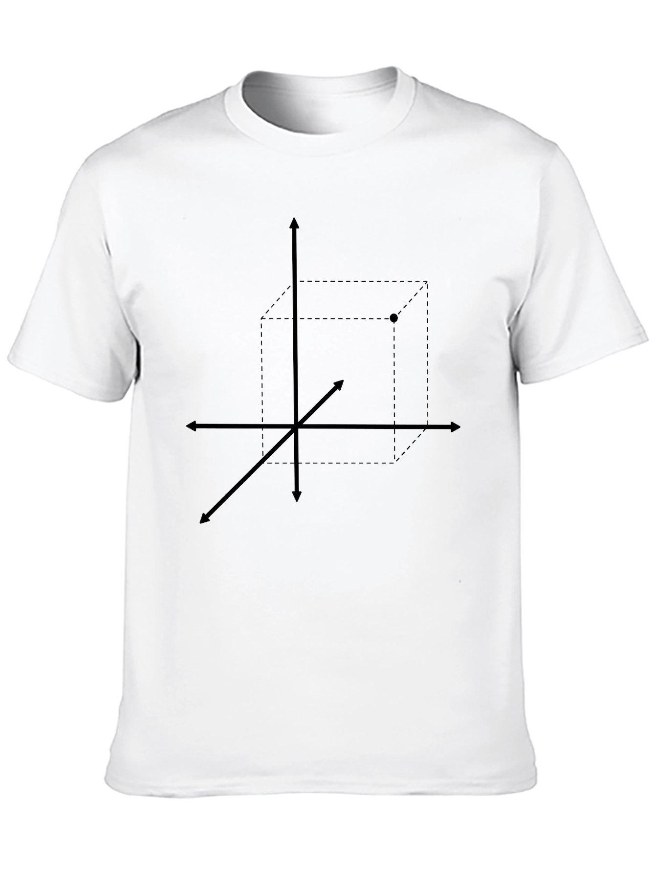 Black T-Shirt with 3D Cube Design