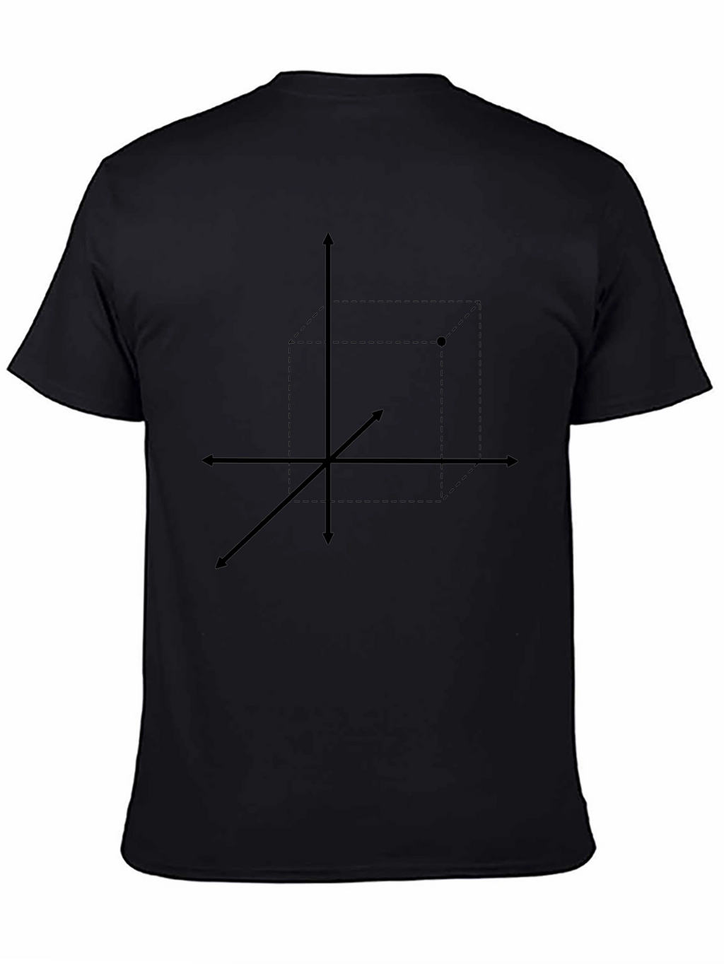 Black T-Shirt with 3D Cube Design