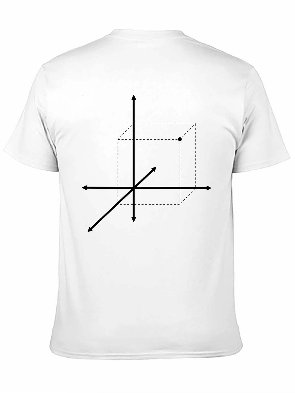 Black T-Shirt with 3D Cube Design