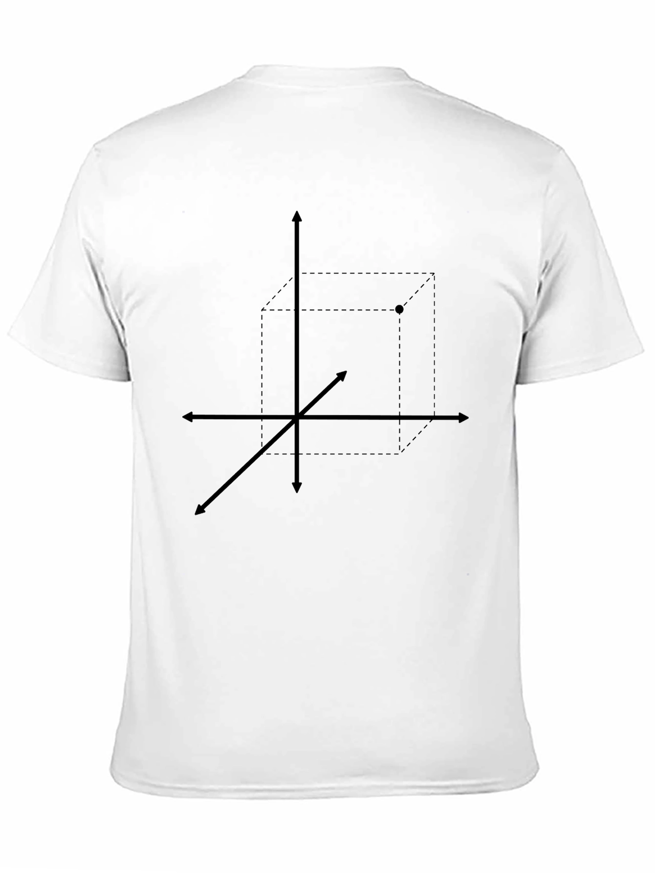 Black T-Shirt with 3D Cube Design