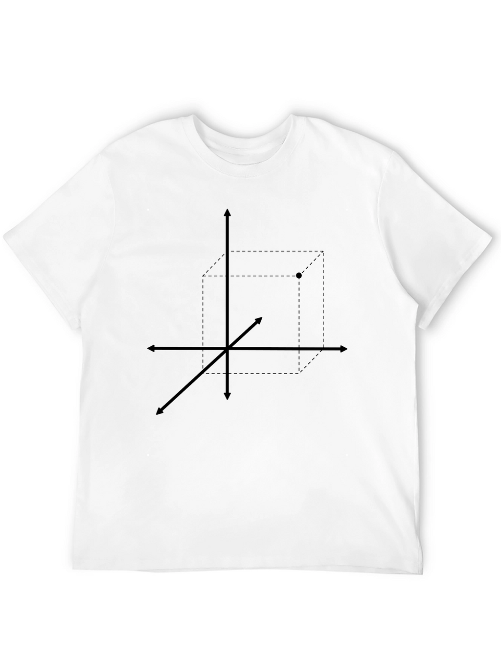 Black T-Shirt with 3D Cube Design