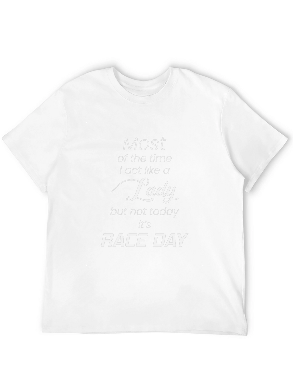 Race Day Lady T-Shirt - Black Graphic Tee