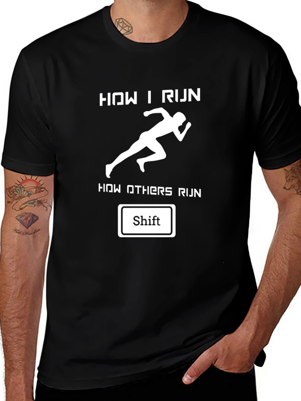 Funny Running T-Shirt - How I Run Shift