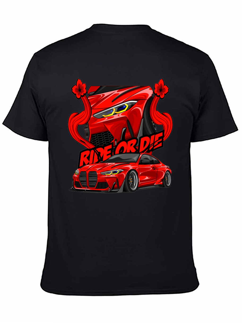 Ride or Die Car Graphic Tee - Black