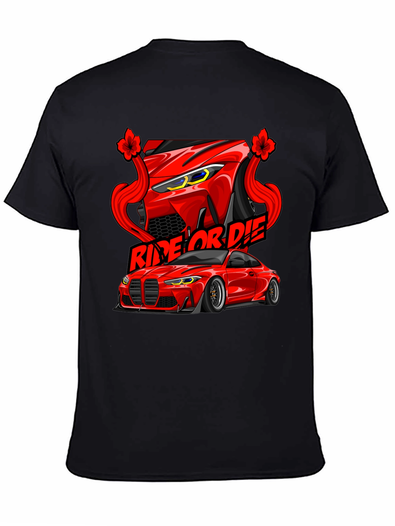 Ride or Die Car Graphic Tee - Black
