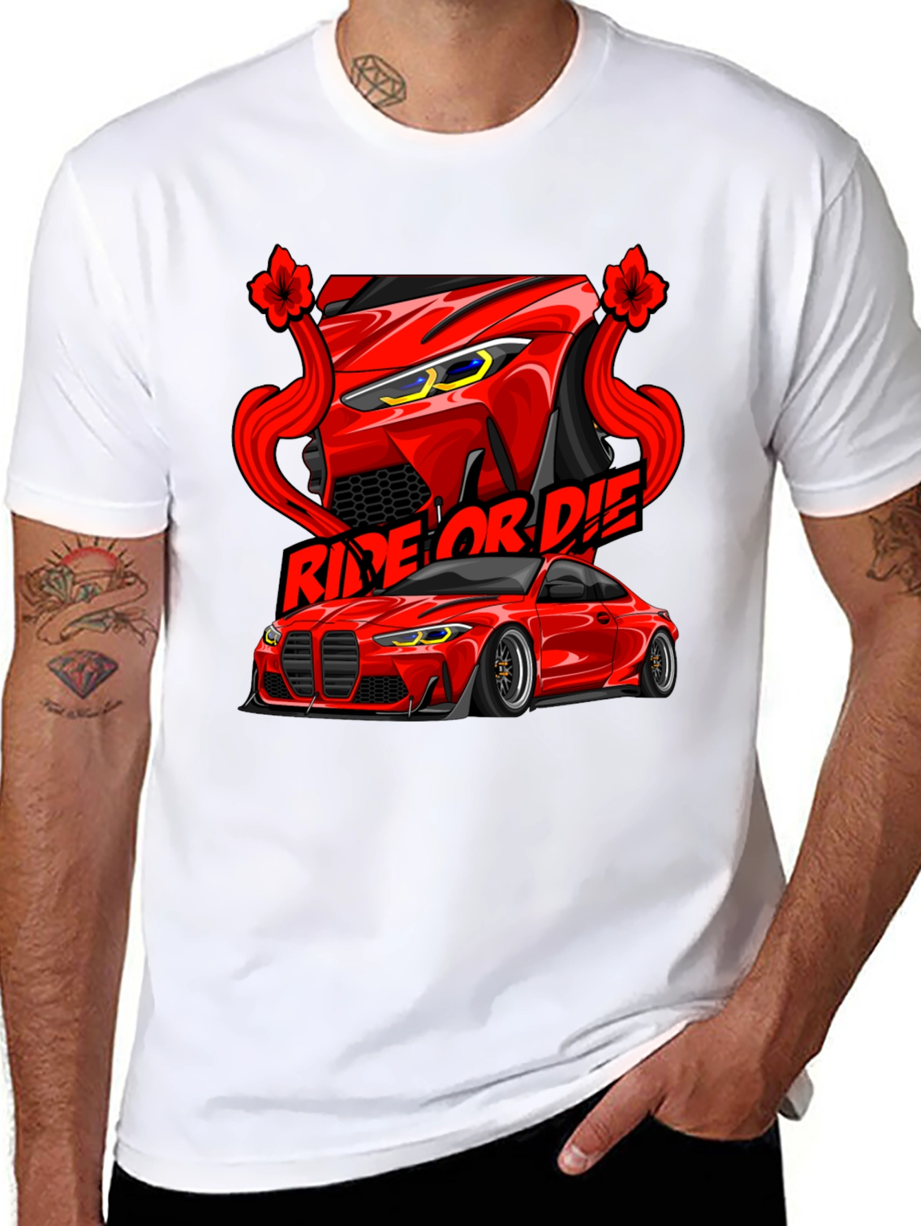 Ride or Die Car Graphic Tee - Black