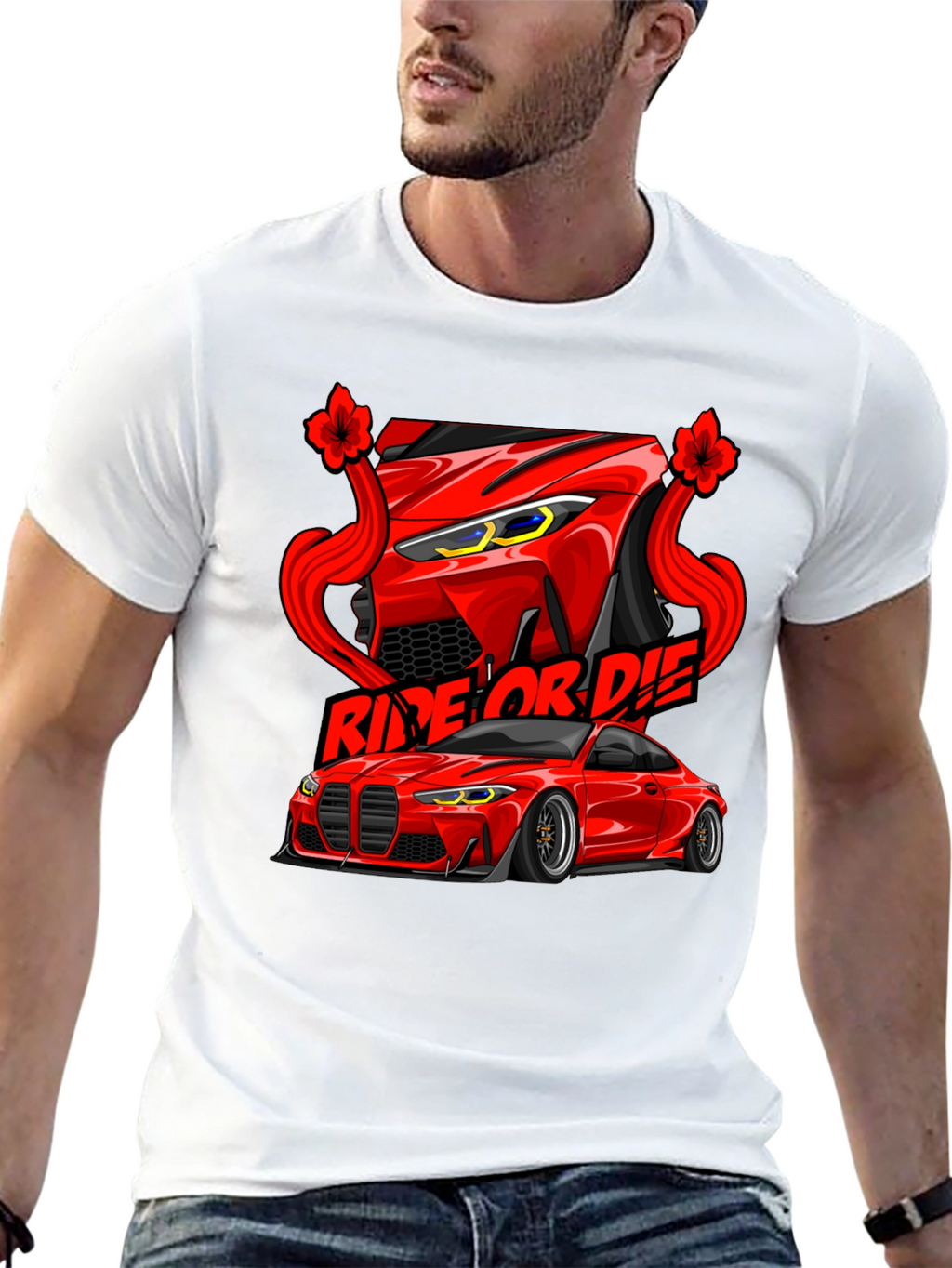 Ride or Die Car Graphic Tee - Black