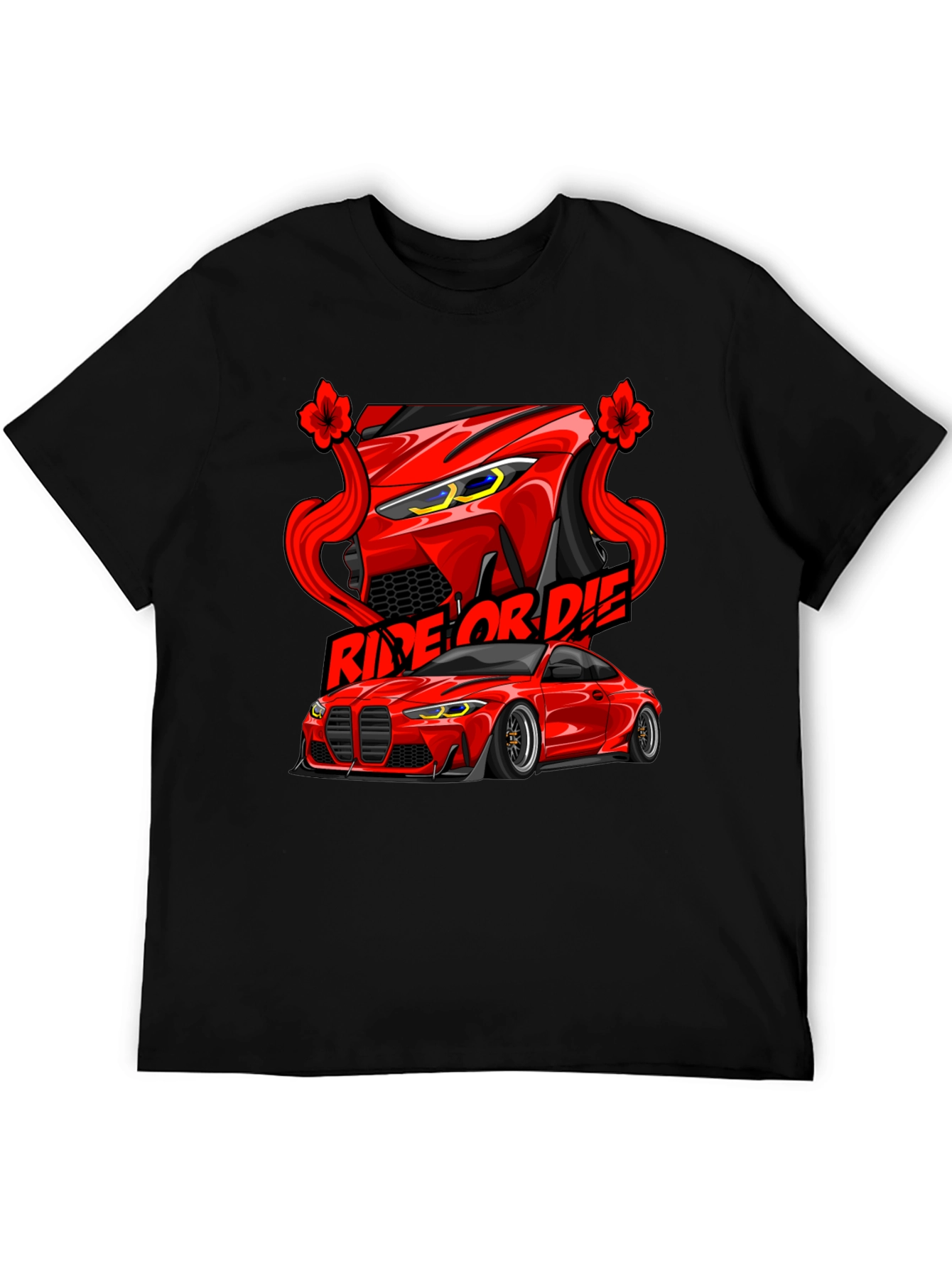 Ride or Die Car Graphic Tee - Black
