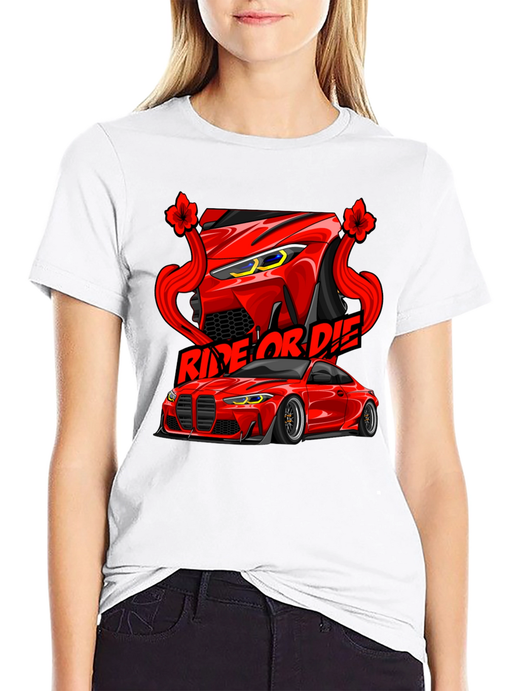Ride or Die Car Graphic Tee - Black