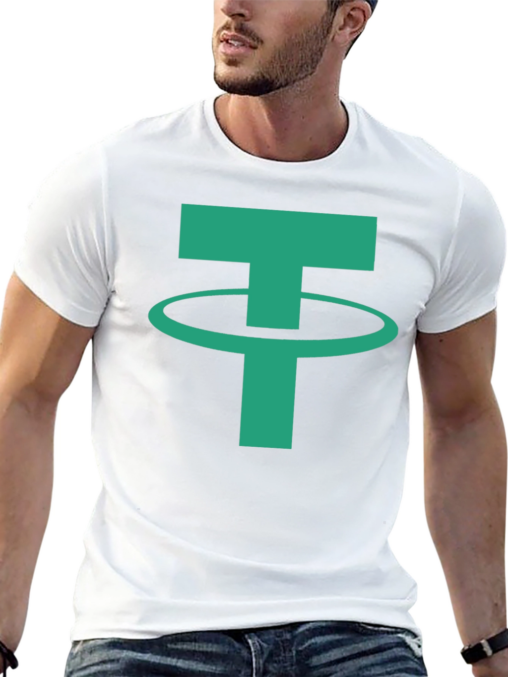 Tether Crypto Logo T-Shirt - Black