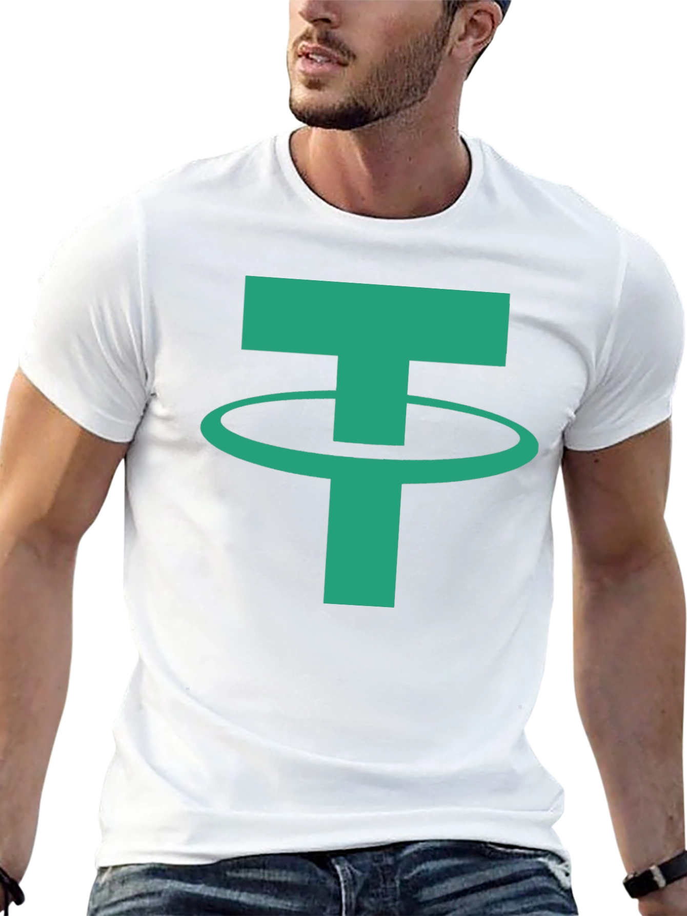 Tether Crypto Logo T-Shirt - Black