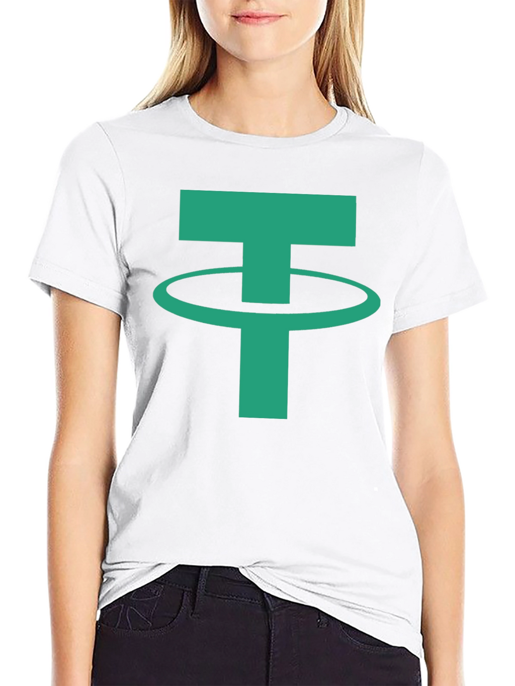 Tether Crypto Logo T-Shirt - Black