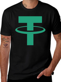 Tether Crypto Logo T-Shirt - Black