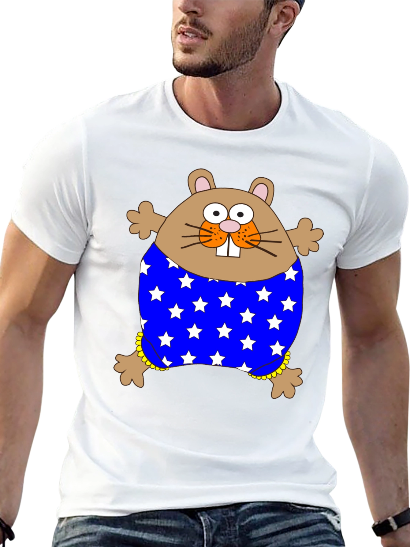 Funny Hamster Stars T-Shirt