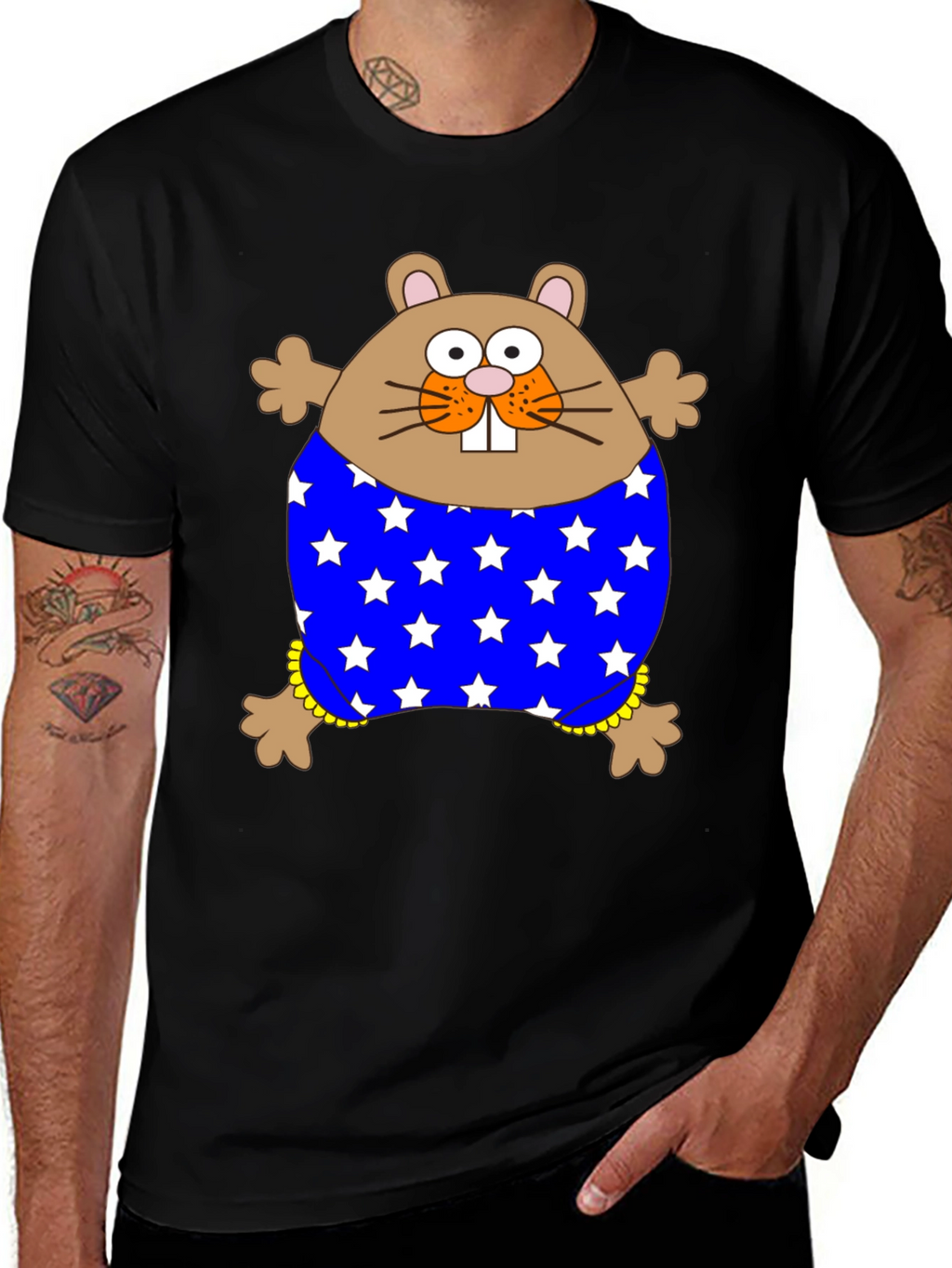 Funny Hamster Stars T-Shirt