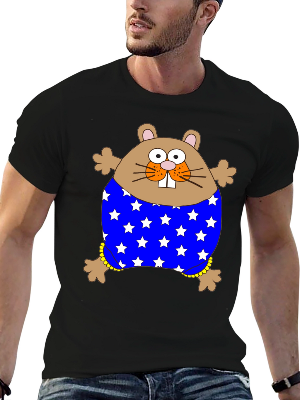 Funny Hamster Stars T-Shirt