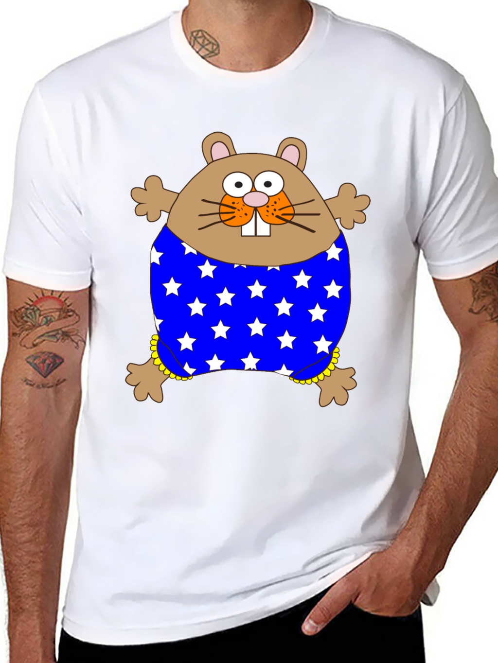 Funny Hamster Stars T-Shirt