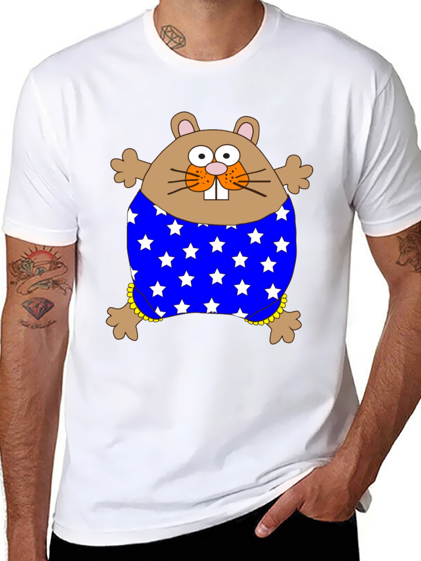 Funny Hamster Stars T-Shirt