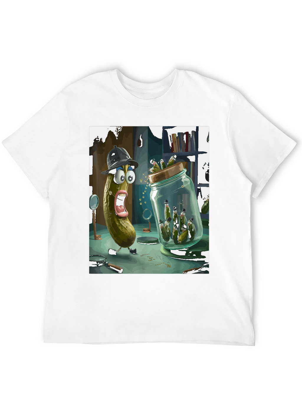 Pickle Detective Graphic Tee - Quirky Humor