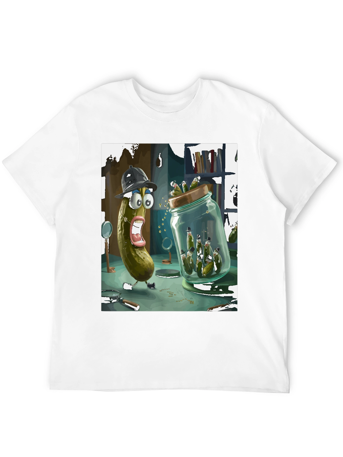 Pickle Detective Graphic Tee - Quirky Humor