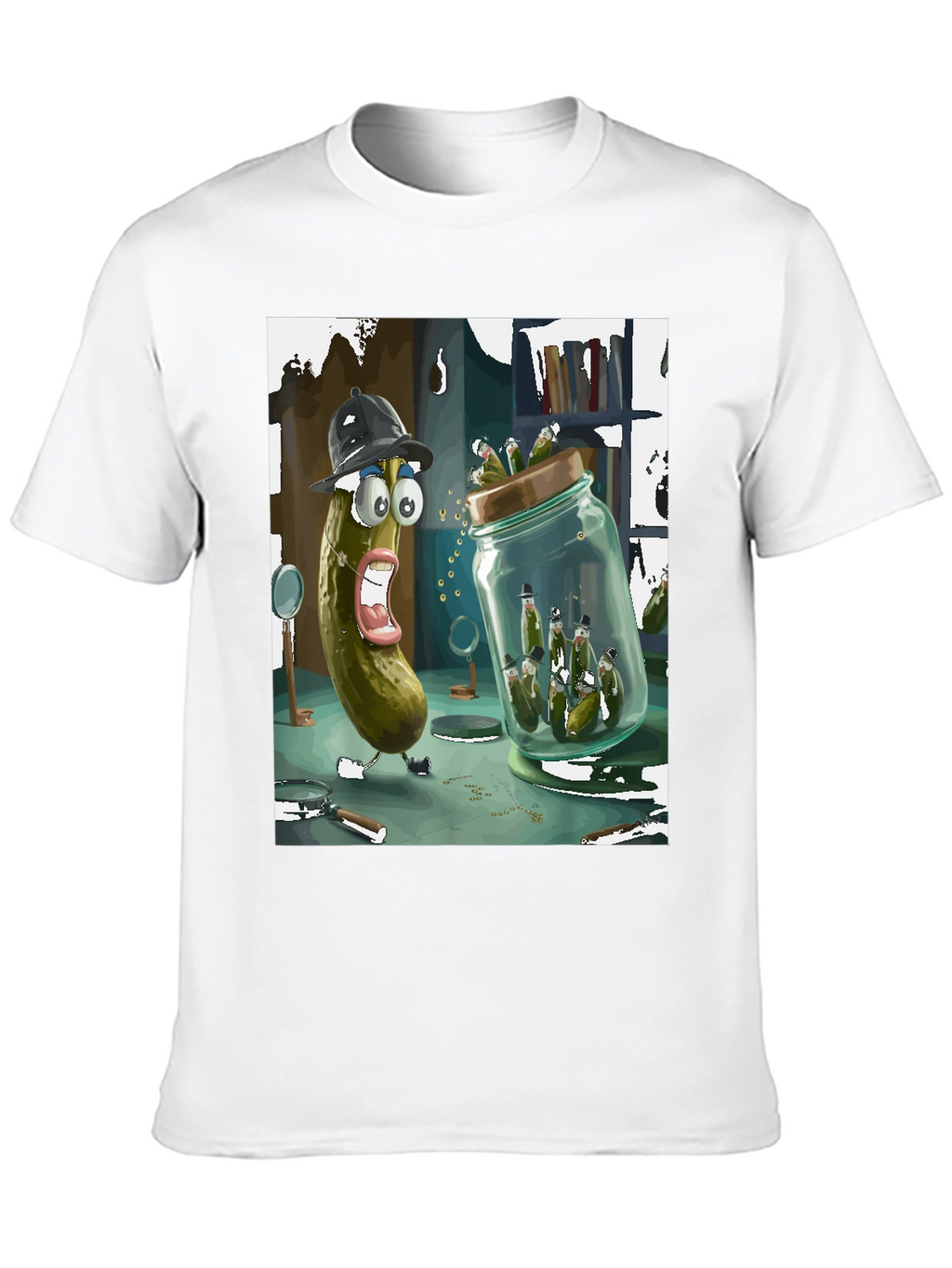 Pickle Detective Graphic Tee - Quirky Humor