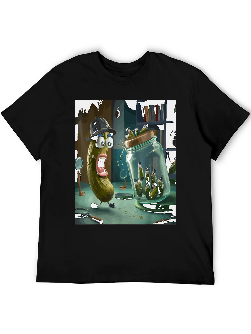 Pickle Detective Graphic Tee - Quirky Humor
