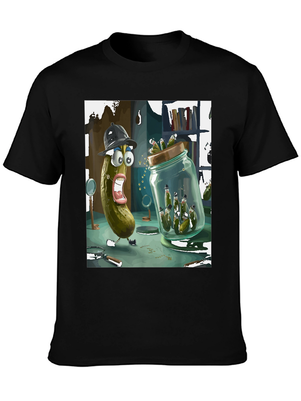 Pickle Detective Graphic Tee - Quirky Humor
