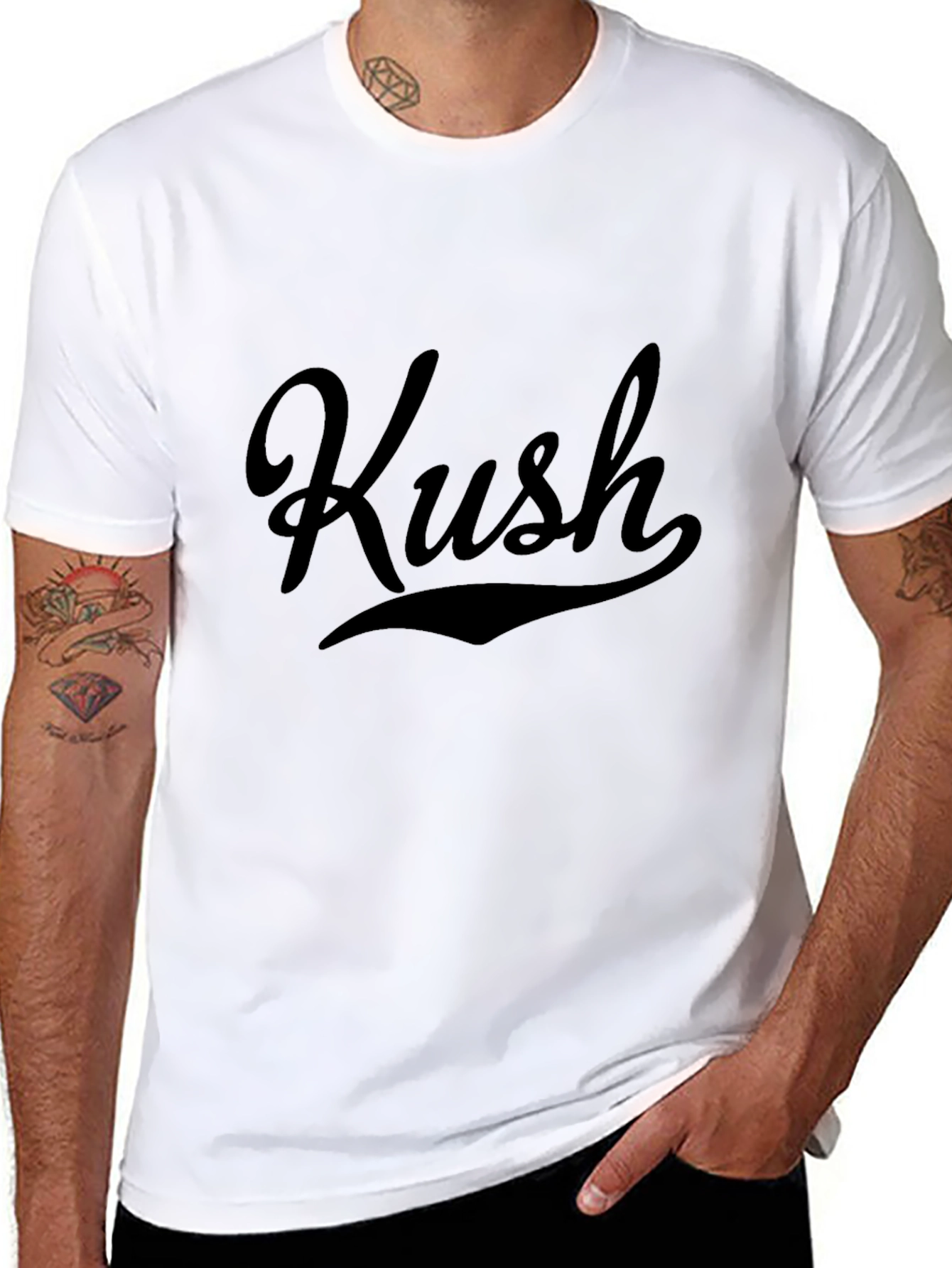 Kush Graphic Print Black T-Shirt - Casual Style