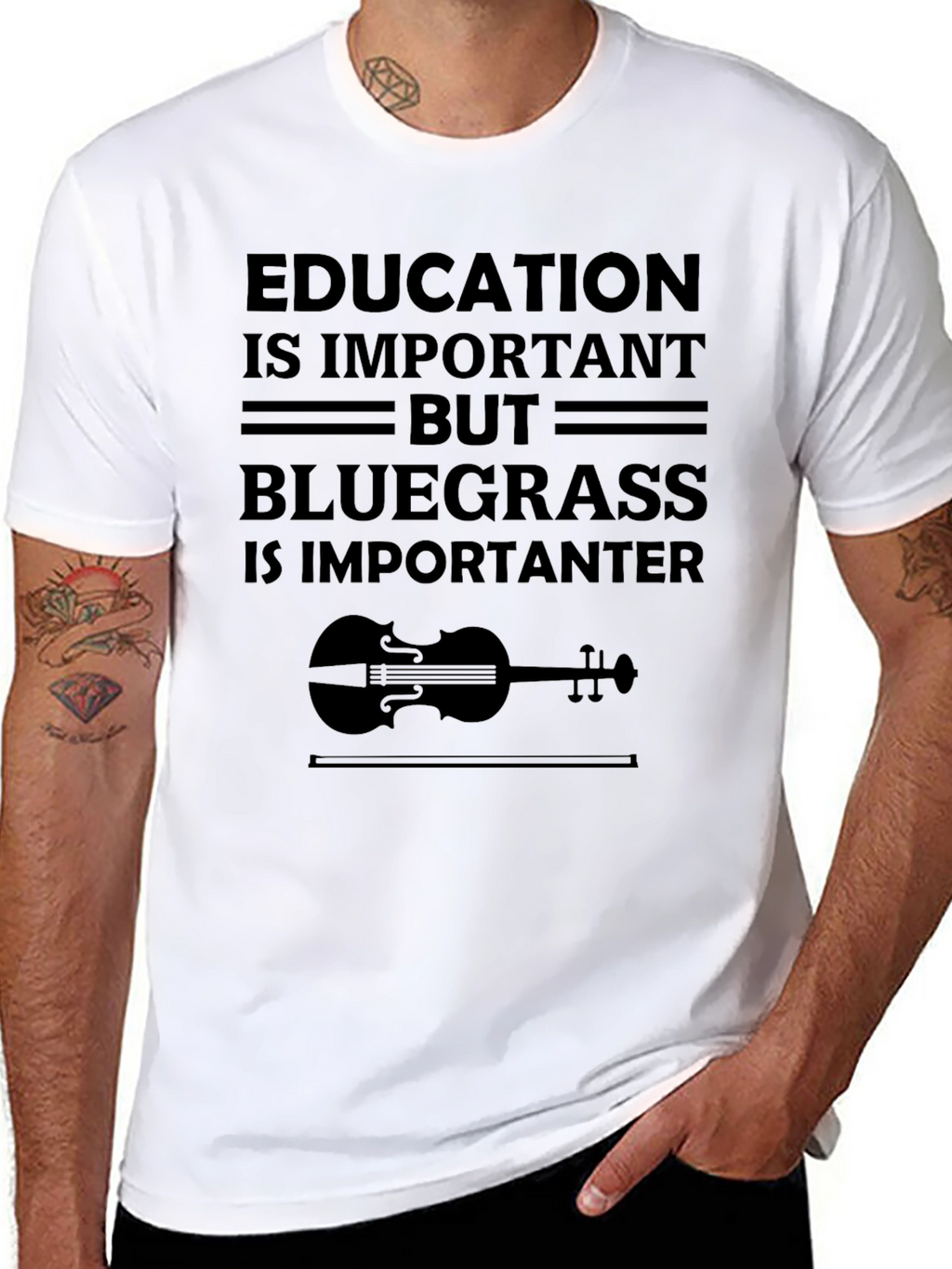 Bluegrass is Importanter Black T-Shirt