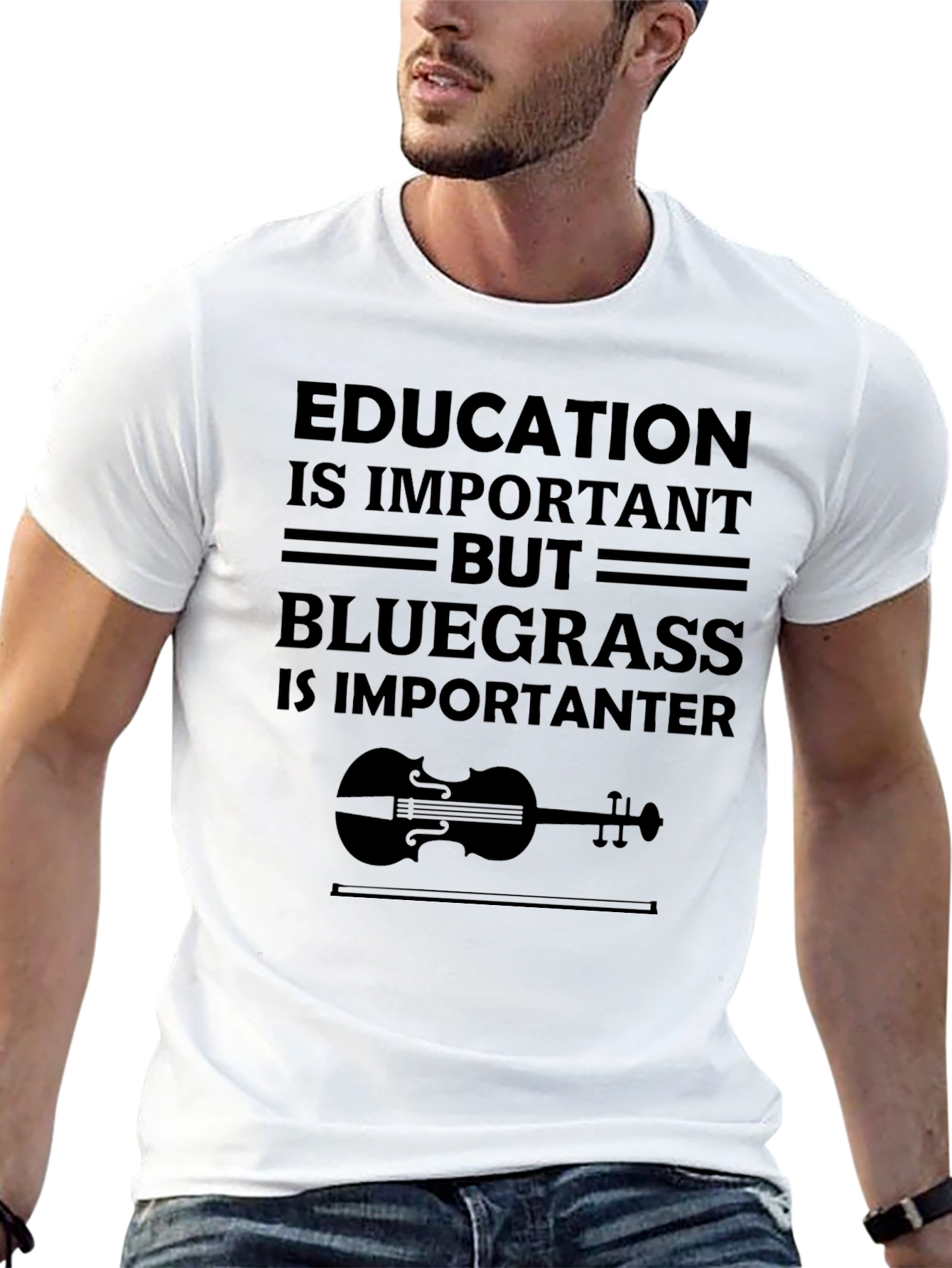 Bluegrass is Importanter Black T-Shirt