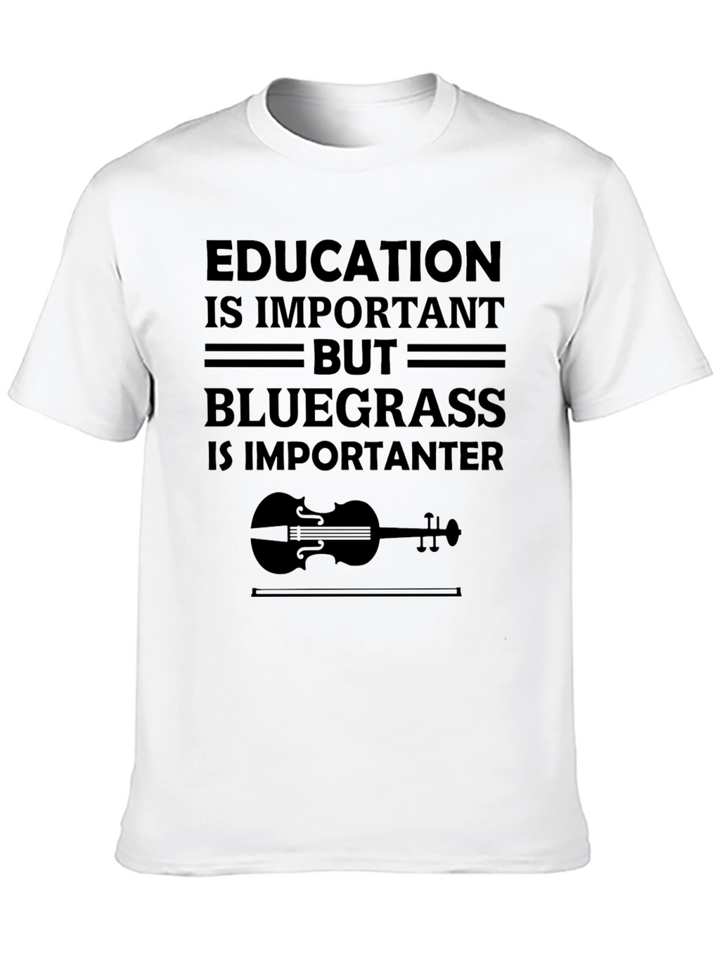 Bluegrass is Importanter Black T-Shirt