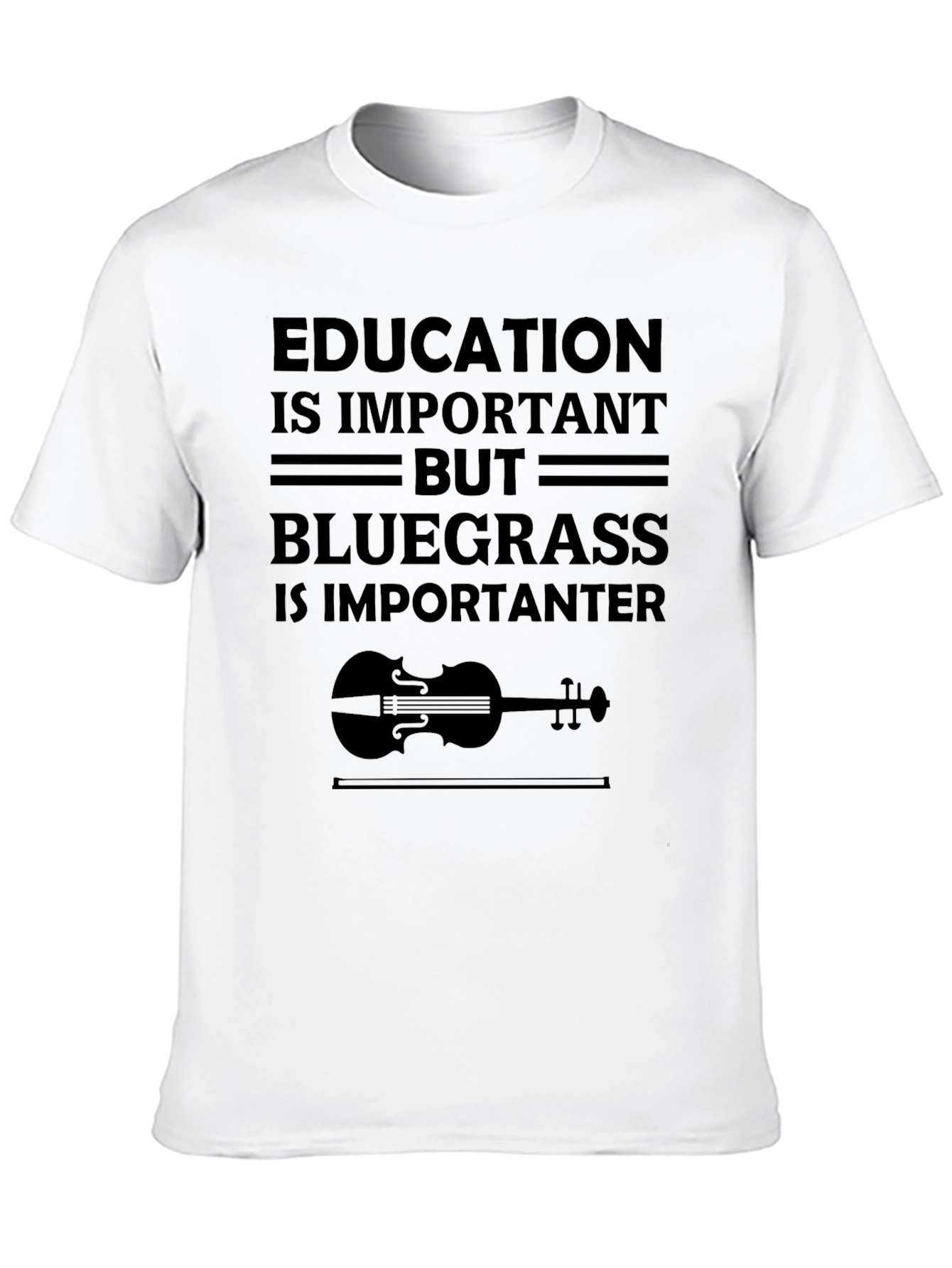 Bluegrass is Importanter Black T-Shirt