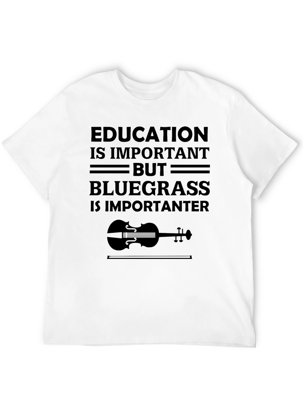 Bluegrass is Importanter Black T-Shirt