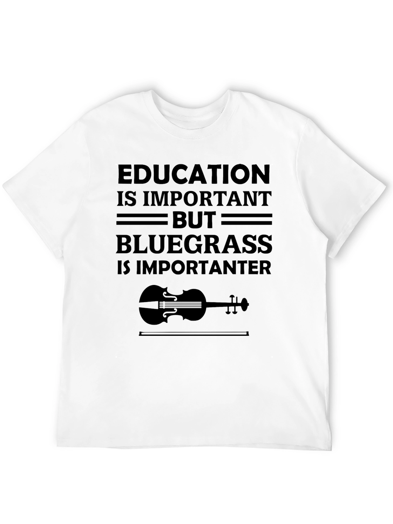 Bluegrass is Importanter Black T-Shirt