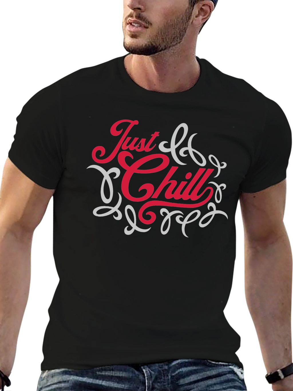 Just Chill Graphic Tee - Relaxed Comfort