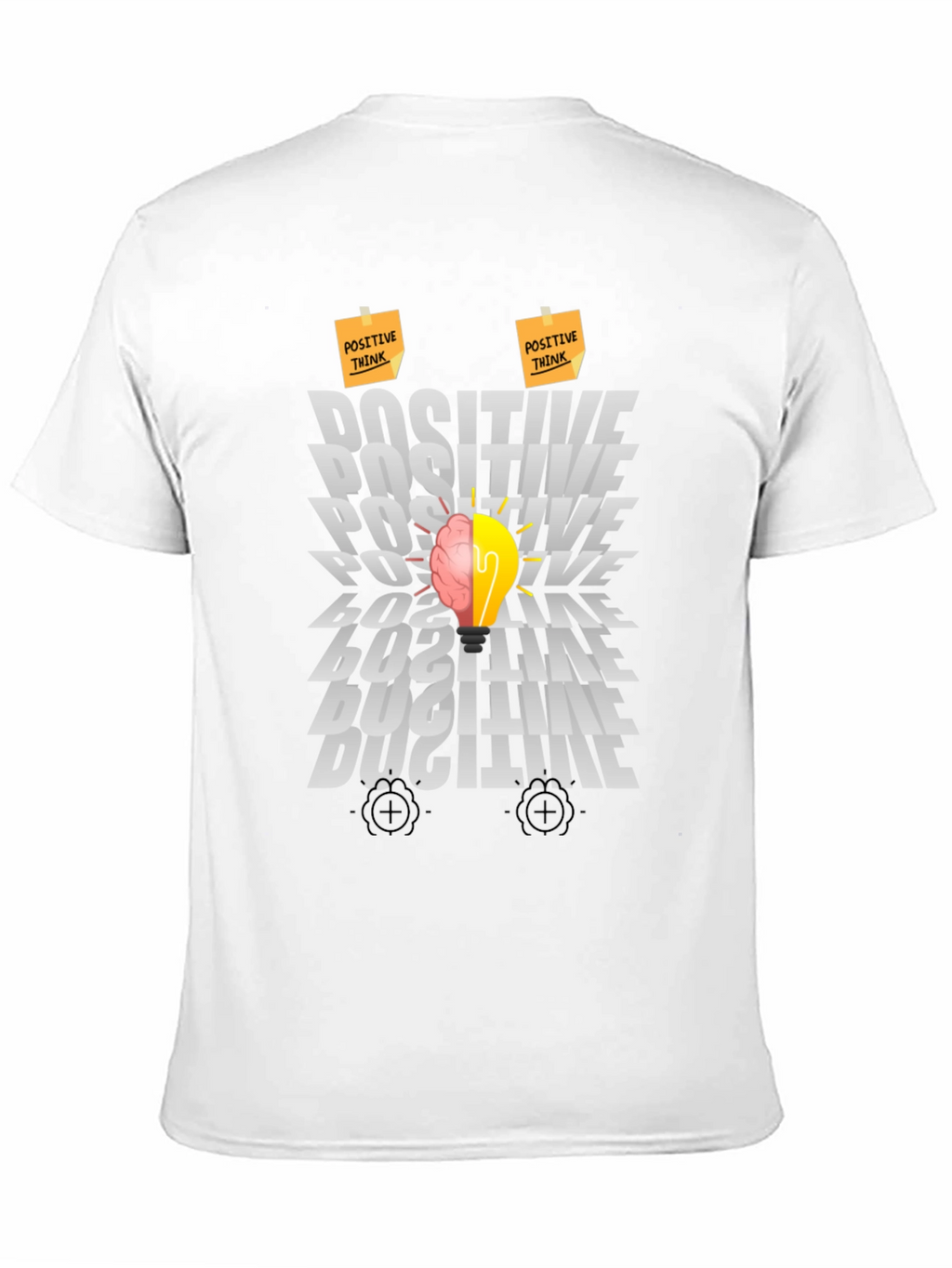 Positive Thinking Graphic Tee - Brain Lightbulb Design