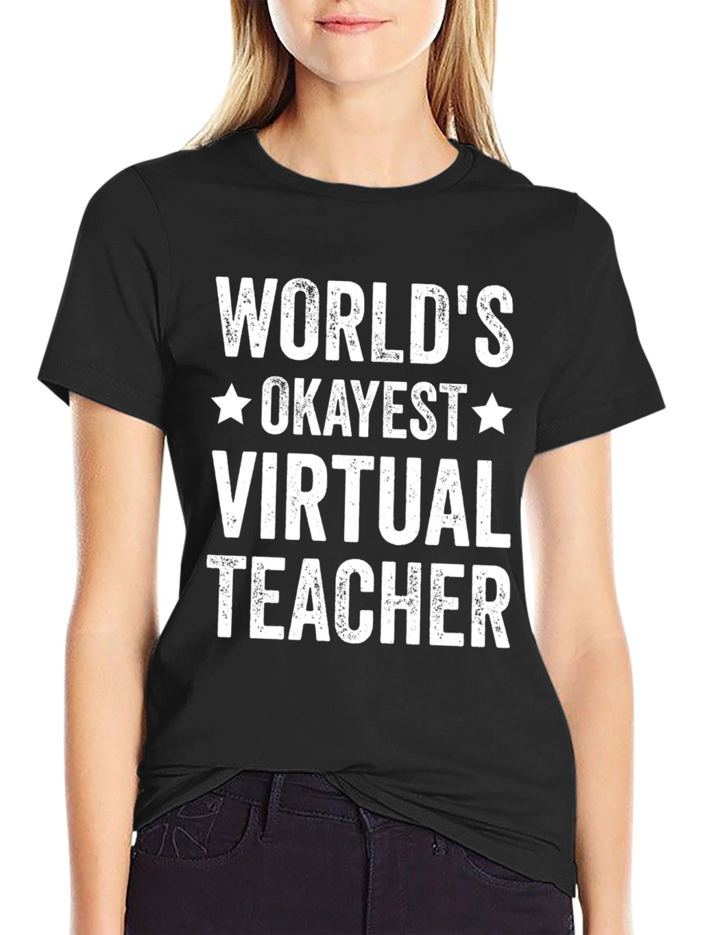 Worlds Okayest Virtual Teacher T-Shirt