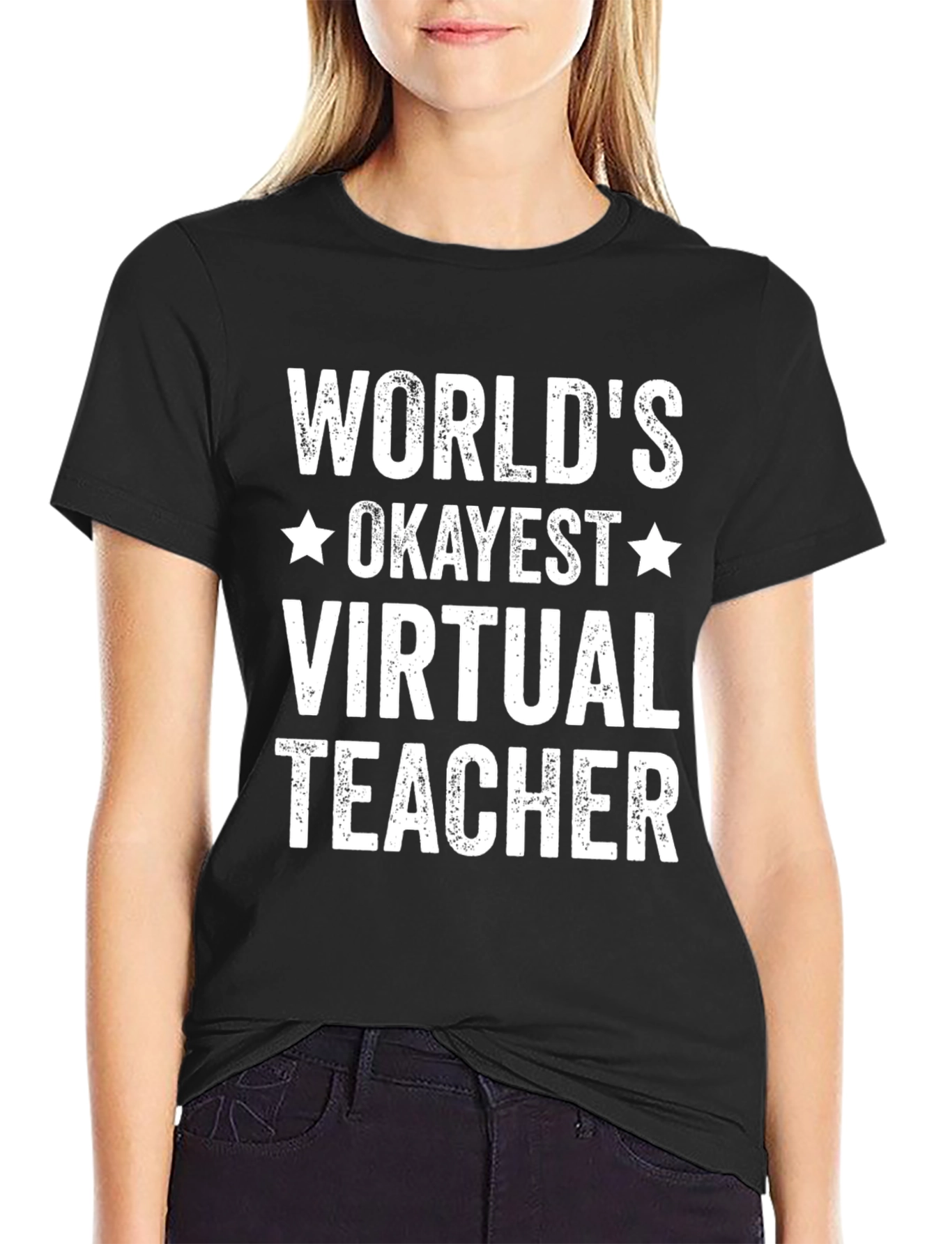 Worlds Okayest Virtual Teacher T-Shirt