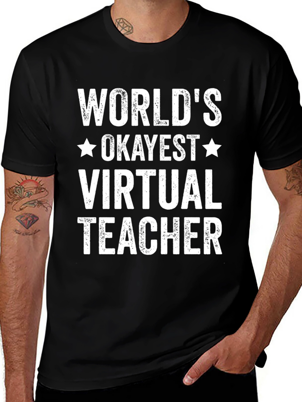 Worlds Okayest Virtual Teacher T-Shirt