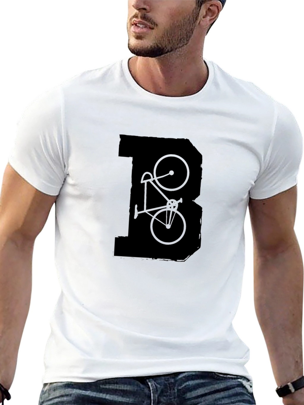 Bicycle Initial Black T-Shirt