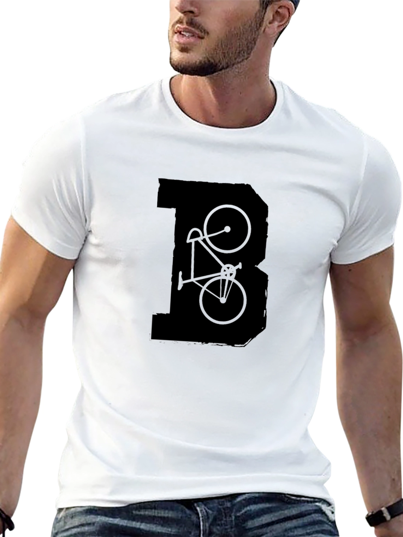 Bicycle Initial Black T-Shirt