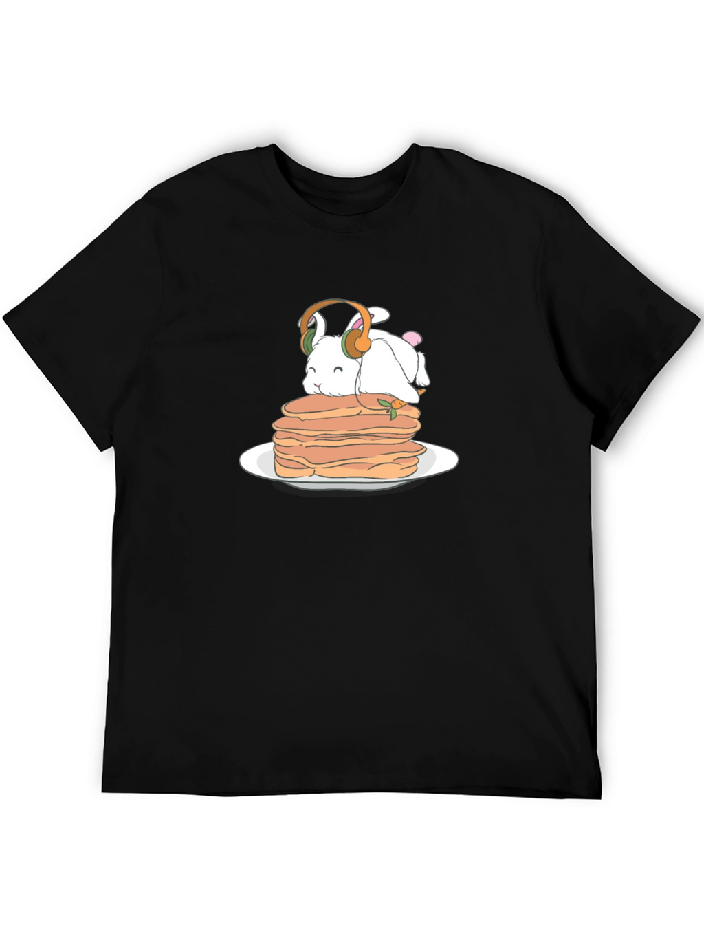 Bunny on Pancakes T-Shirt - Cute Foodie Tee