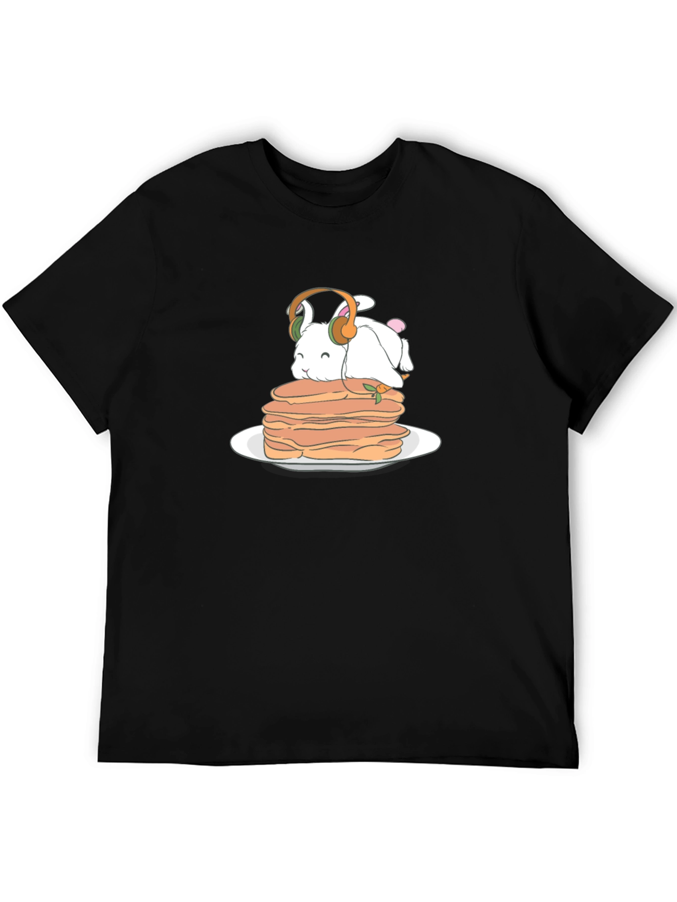 Bunny on Pancakes T-Shirt - Cute Foodie Tee