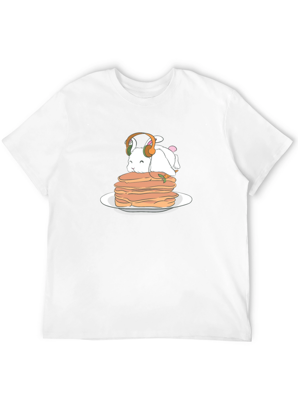 Bunny on Pancakes T-Shirt - Cute Foodie Tee