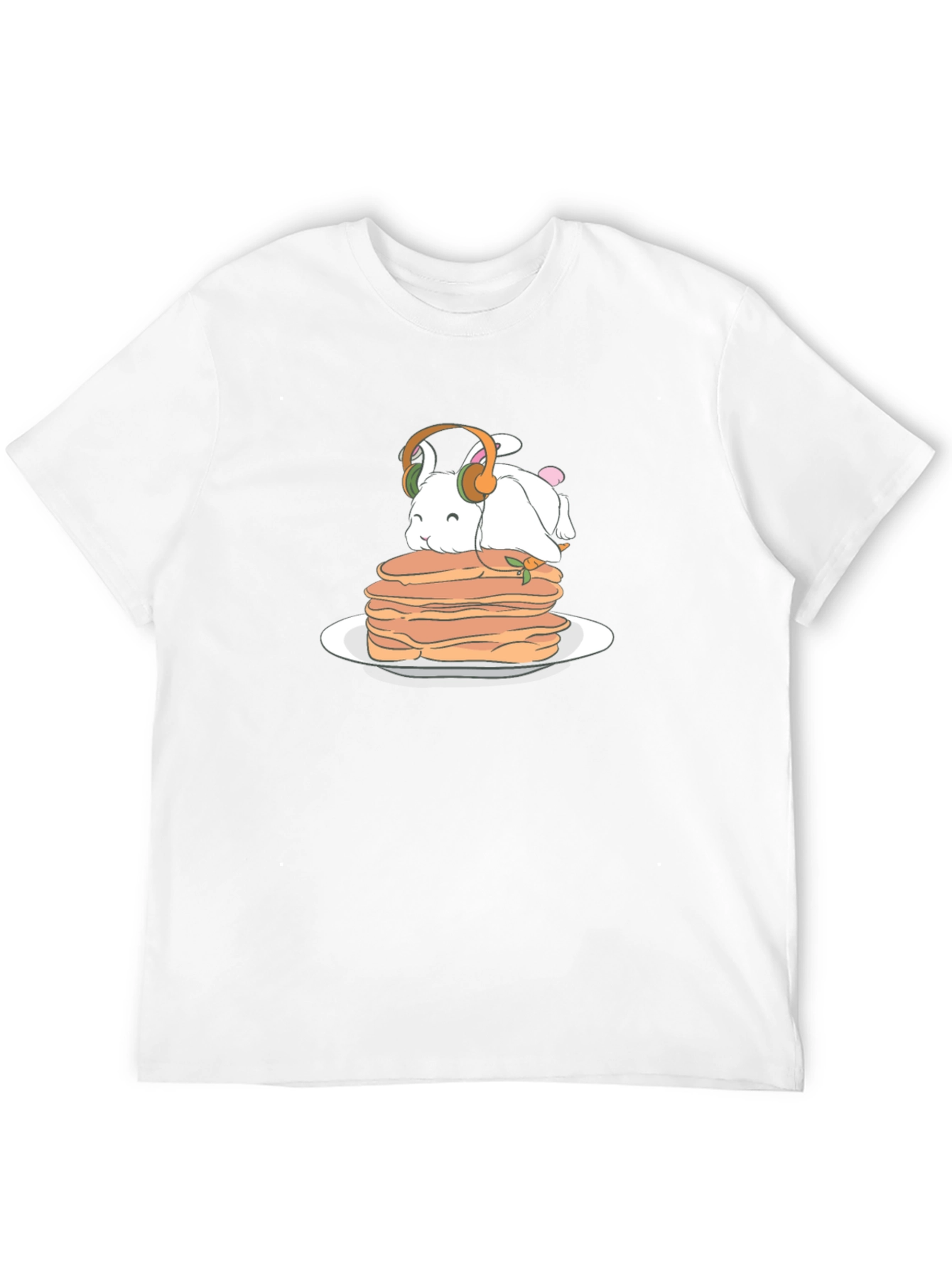 Bunny on Pancakes T-Shirt - Cute Foodie Tee