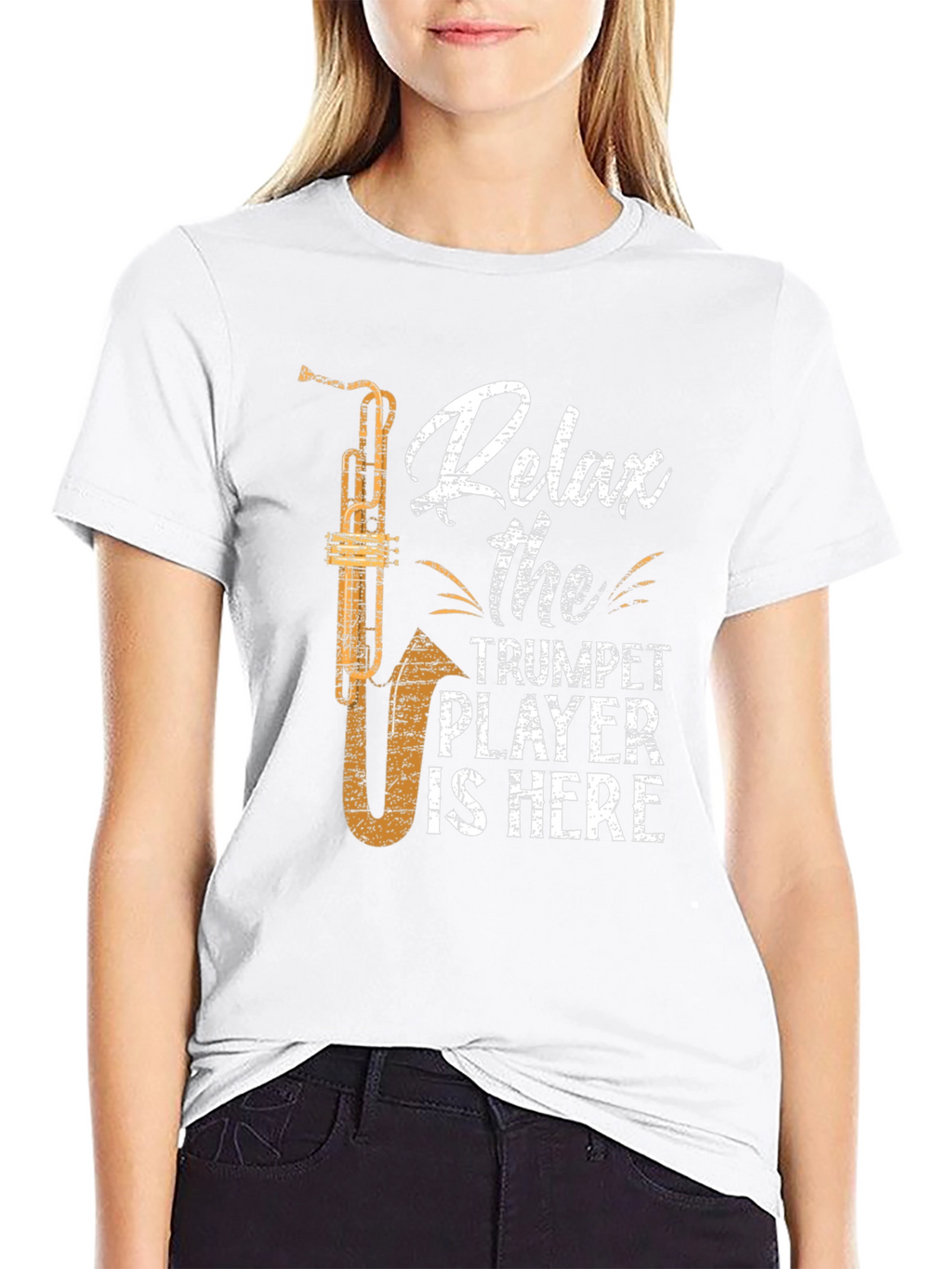 Relax Trumpet Player Here Funny Music T-Shirt